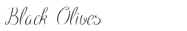 Black Olives font preview